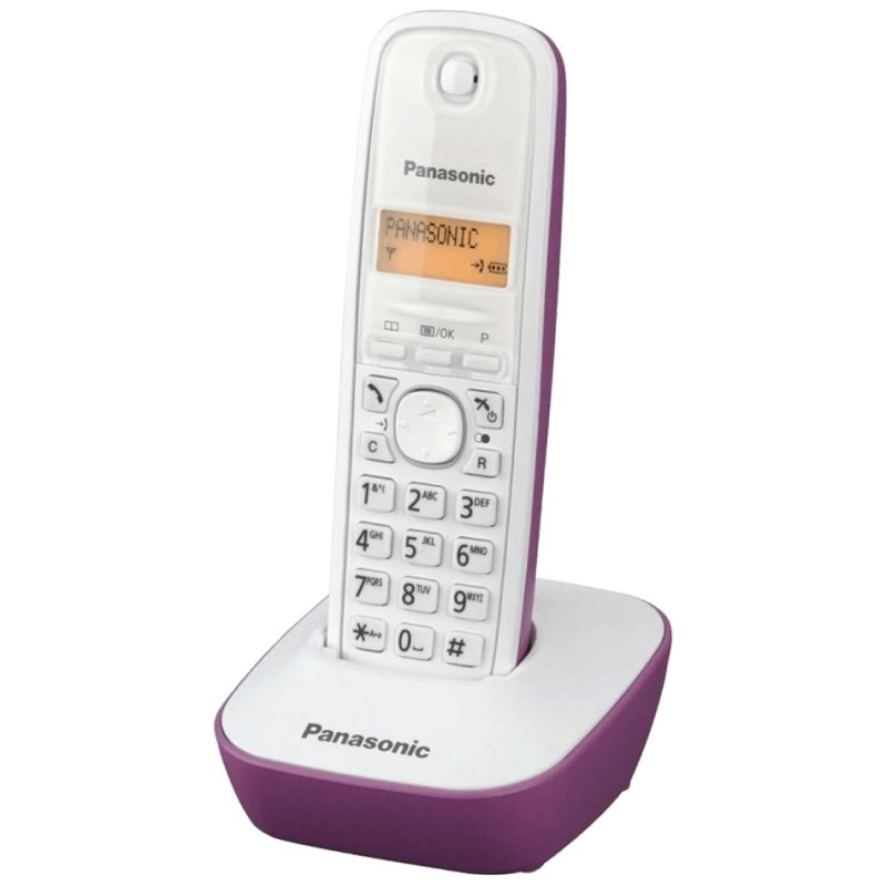 Telefon bežični PANASONIC KX-TG1611FXF, bijelo-ljubičasti